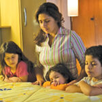 Mormon family praying